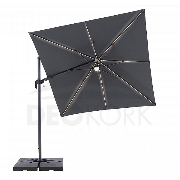 Slnečník výkyvný DOPPLER RAVENNA AX 250 x 250 LED (antracit)